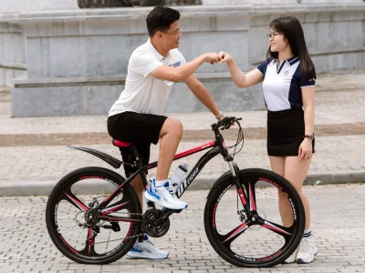 Xe đạp địa hình DT Z1000 – Đỏ/Đen (Vành đúc 6 đao)