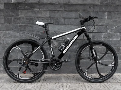 Xe đạp địa hình Mingu Inova - Đen/Trắng (Đúc 6 đao)