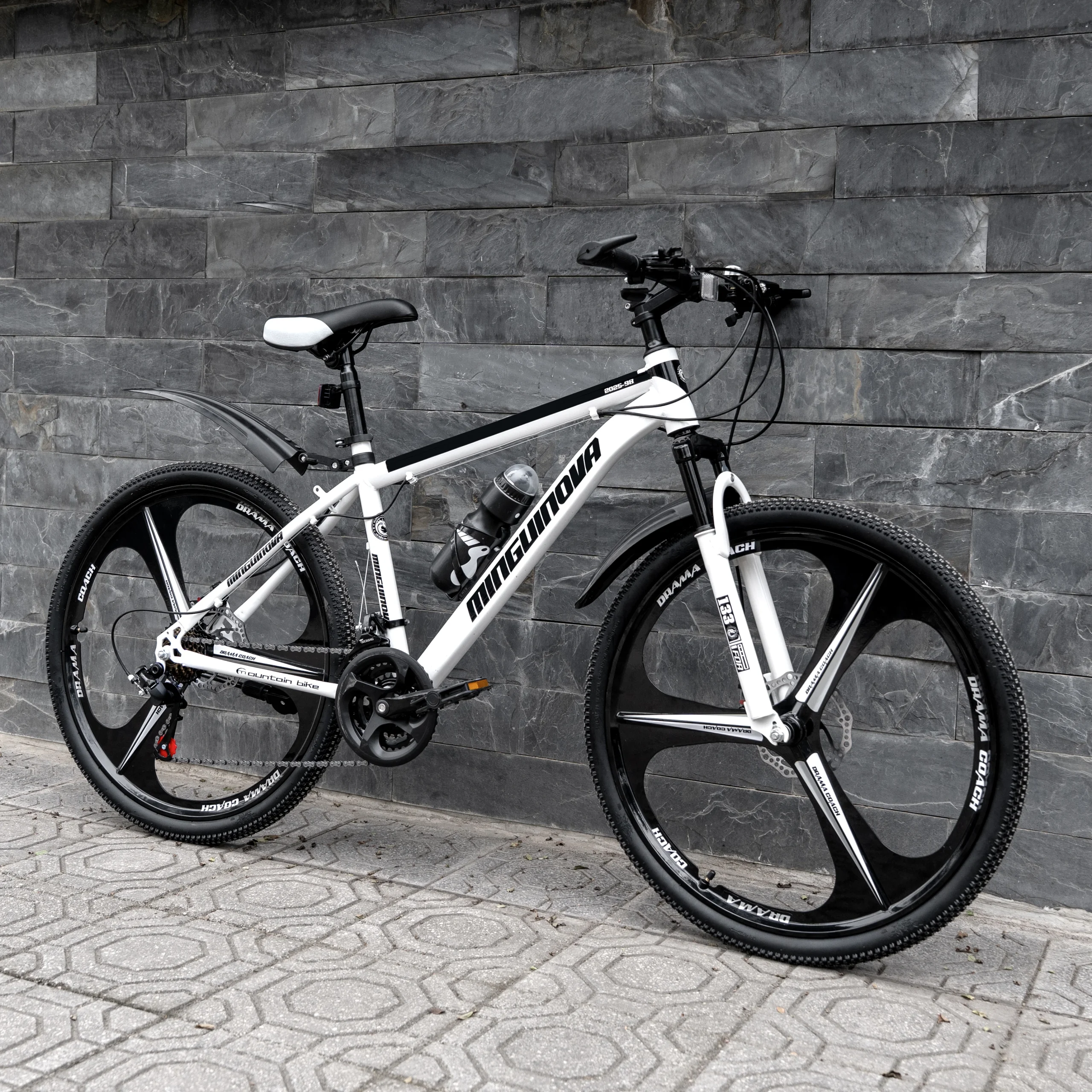 Xe đạp địa hình Mingu Inova - Trắng/Đen (Đúc 3 đao) - Hình ảnh 2